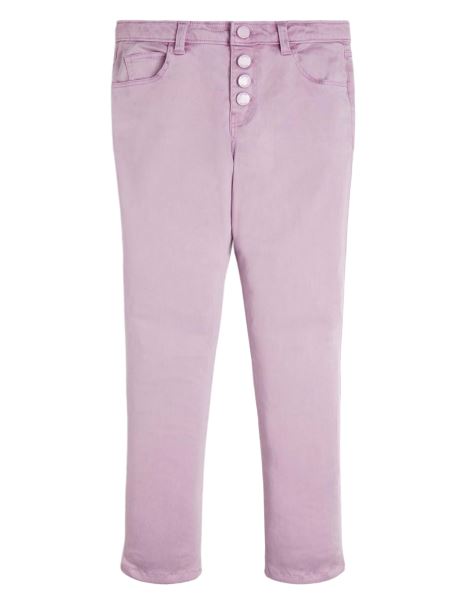 Pantaloni Skinny Din Satin (7-14) In Liliac Guess